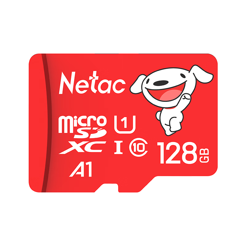 Netac & JOY Co-Branded Edition 128GB TF (MicroSD) Memory Card U3 C10 A1 4K P500 Series Read Speed 100MB/s Supports 4K Continuous Recording
