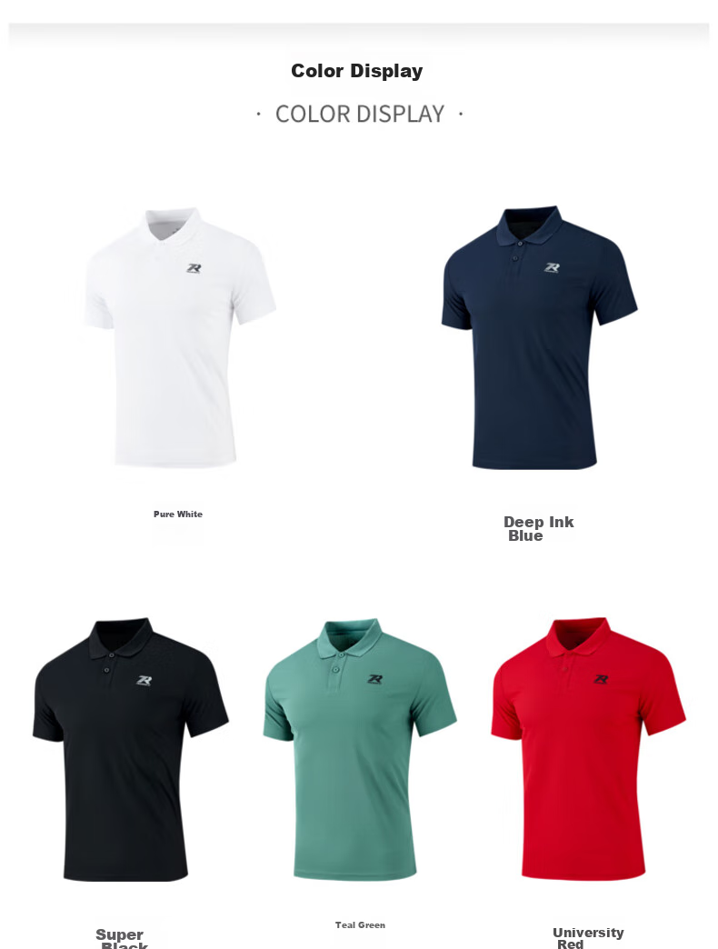 361° Men's Short Sleeve T-Shirt Spring Summer Sports Quick-Dry Running Fitness Polo Shirt 652624109H-5 32