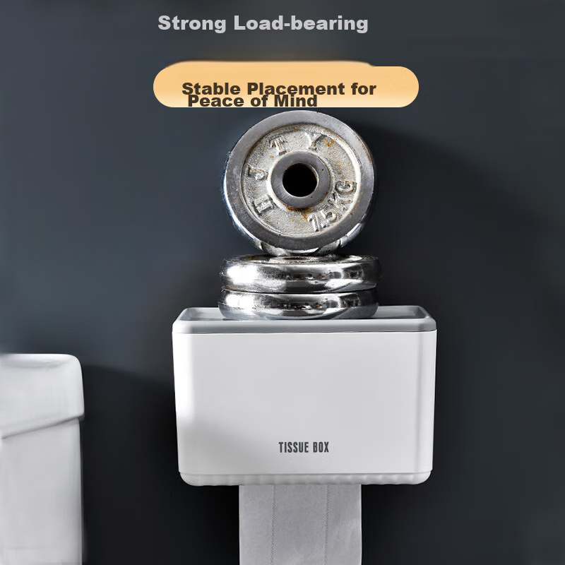 Baoshi Bathroom Tissue Box, Wall-Mounted Paper Towel Holder, No Drilling Required, Bathroom Storage Rack, Waterproof Toilet Paper Holder