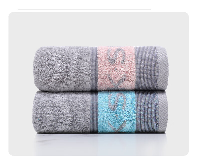 KING SHORE Pure Cotton Towel, Xinjiang Long-Staple Cotton Class A All-Cotton Adult Sports Men's Absorbent Face Towel, Pack of Two 13