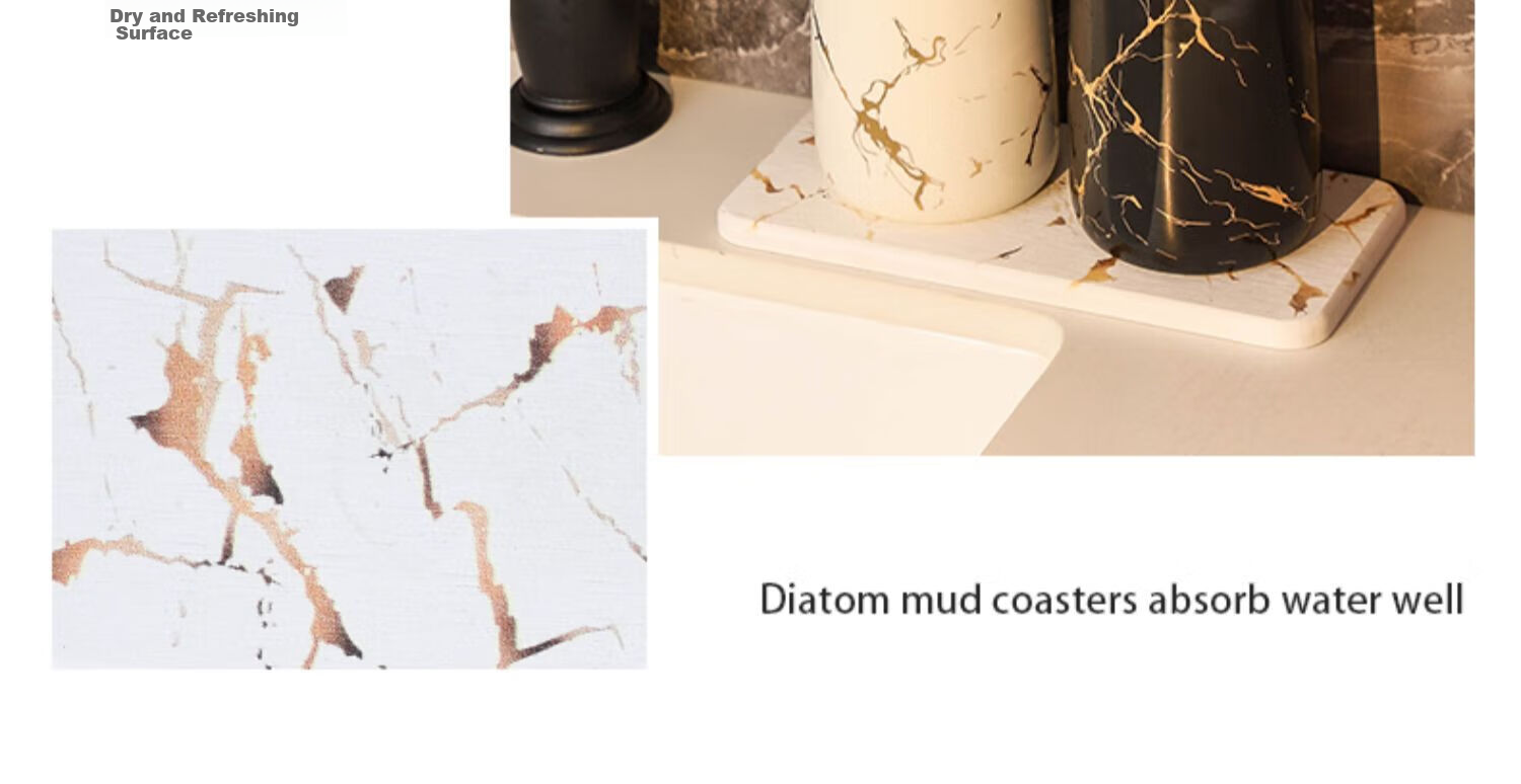 Fanyejia 3-Piece Marble Gold Pattern Bathroom Cup Set for Guesthouse And Home Use, Ceramic Mouthwash Cups for Couples, High-End Set 7