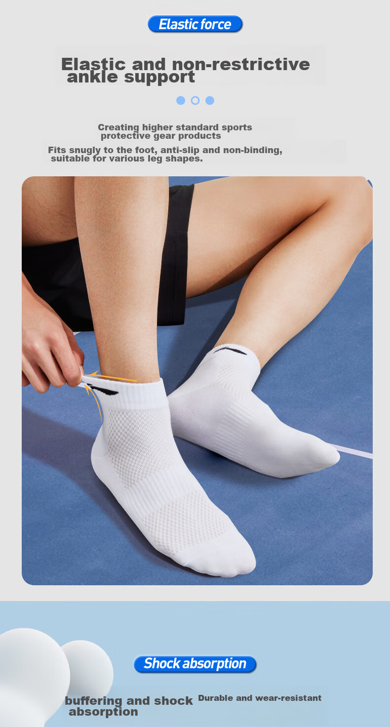 Li-Ning Socks Sports Socks for Men And Women, Running Socks, Table Tennis Socks, Badminton Basketball Socks, Odor-Resistant Breathable Sweat-Absorbing Non-Slip Cotton Socks 10
