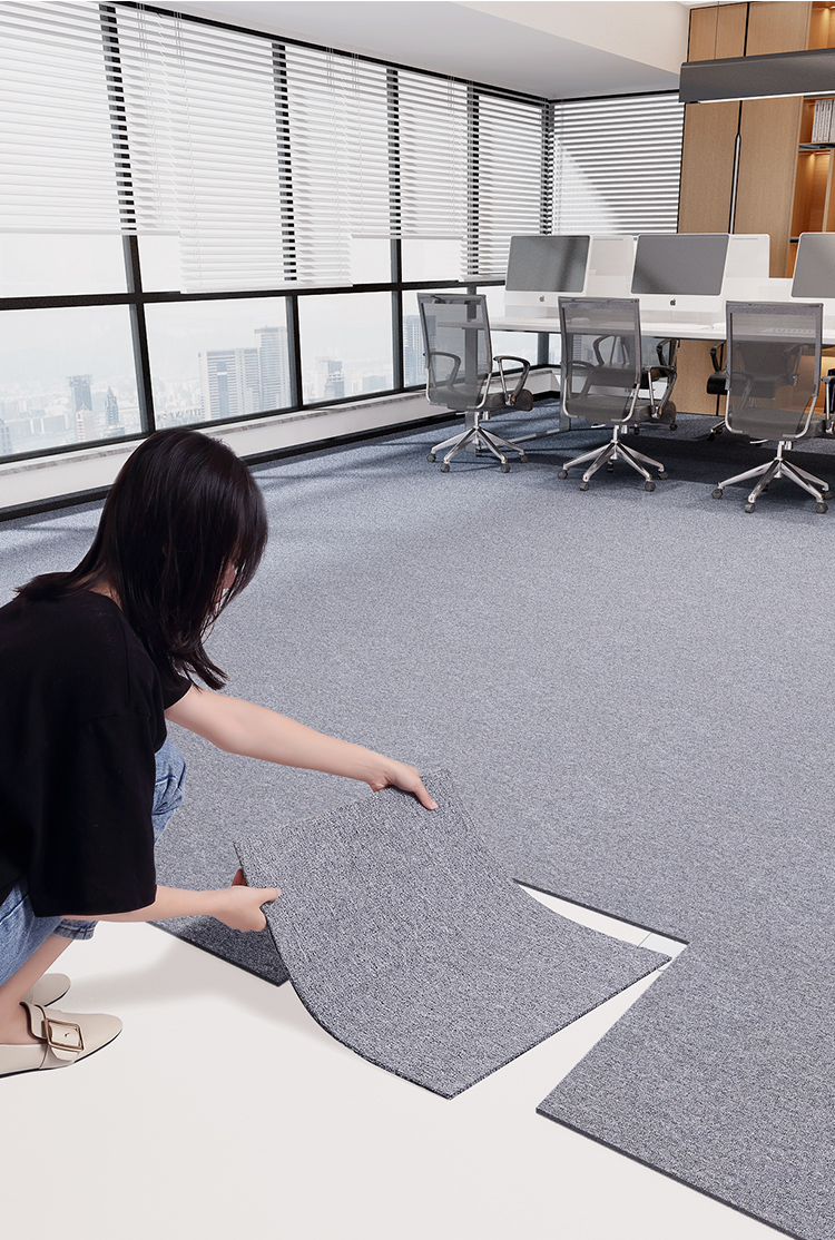 Boneng Commercial Office Carpet, Hotel Conference Room High-End Specialized Square Tile Carpet, Large Area, 8 Pieces Per Set 14