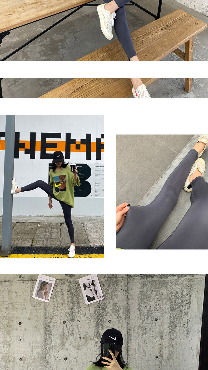 LangSha Shark Skin Leggings for Women, High-Waisted Thin Spring And Autumn Style, Tummy Control Slimming Tight-Fitting Sports Yoga Pants for Outdoor Wear 22