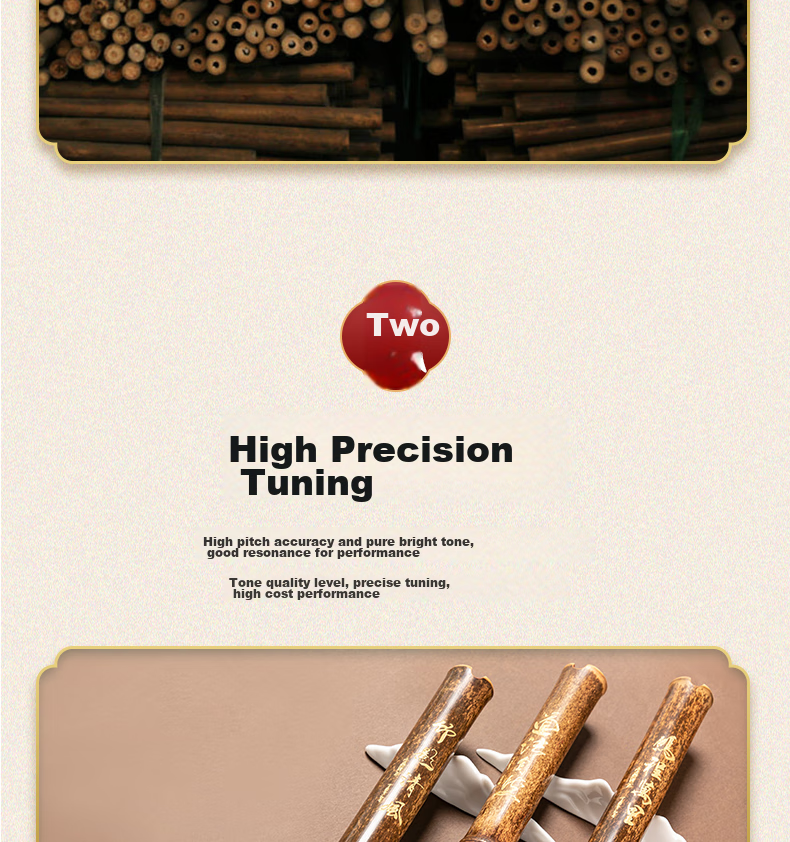 HAMDUN HUANXIANG Purple Bamboo Flute, Handmade Premium One-Section Eight-Hole Natural Short Flute, G Key, Professional Performance Beginner Entry-Level Flute for Adults, Ethnic Wind Instrument 5