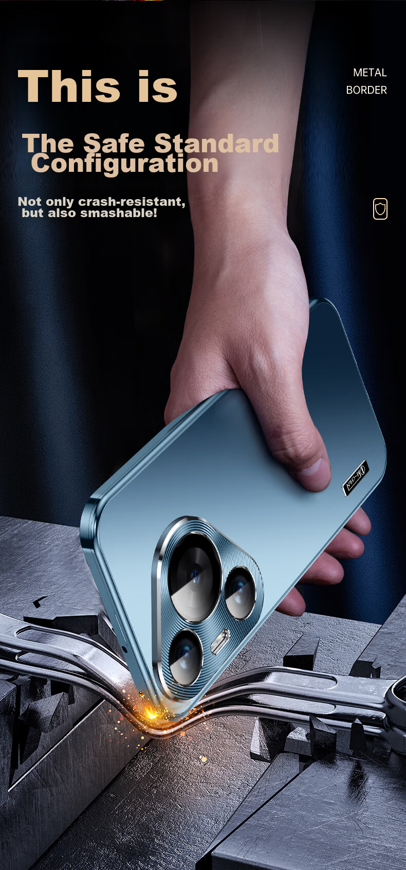 IM-CHEN [Metal Magnetic] Phone Case for Huawei Pura 70 Pro, Pura 70 PRO+ Protective Cover, Aluminum Alloy Lens Ring, Frosted Business Full Protection Shockproof - Mysterious Black 10