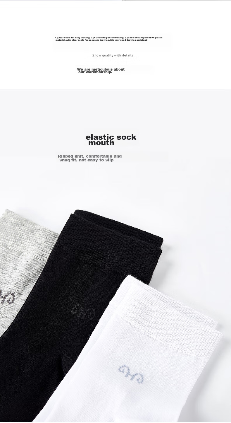 Hengyuanxiang [Hot Selling 200,000] Men's Socks, 100% Pure Cotton, Business Elite Mid-Calf Socks for Men, Sweat-Absorbing And Breathable, Spring And Summer 15