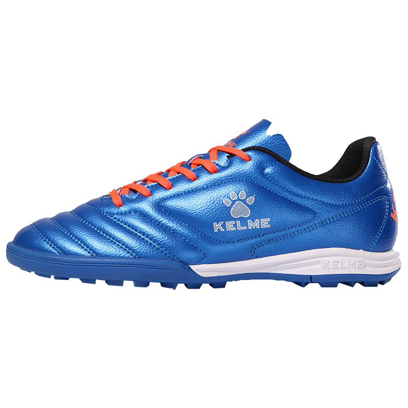 KELME Adult Soccer Shoes for Men, Competition TF Turf Cleats, Breathable Non-Slip Football Boots for Students, Royal Blue, Size 40