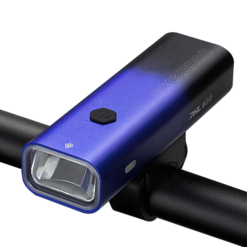 ROCKBROS Bicycle Front Light Night Riding High Brightness Flashlight 600 Lumens Mountain Road Bike Cycling Equipment Gradient Blue
