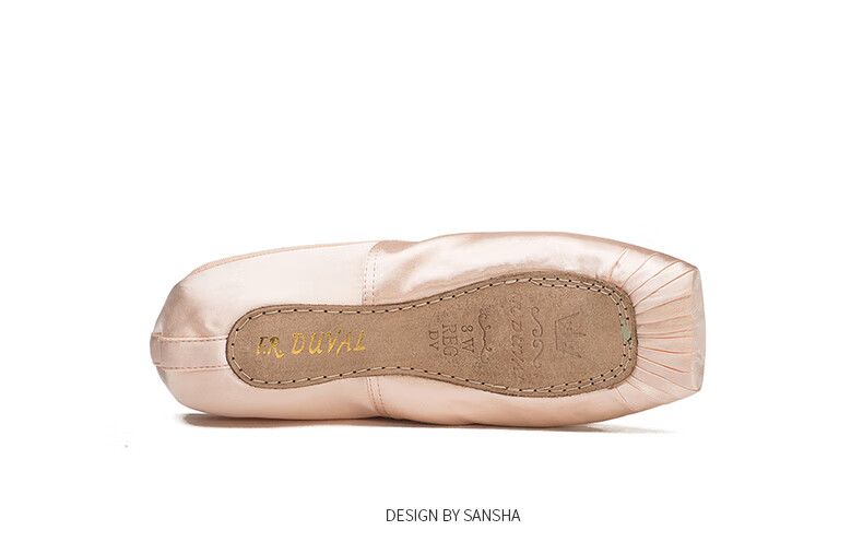 Sansha Ballet Pointe Shoes, Satin Upper, Leather Sole, Dance Shoes, Hard Shoes, Practice Shoes, FRD1.0REG, Satin, Size 39 14
