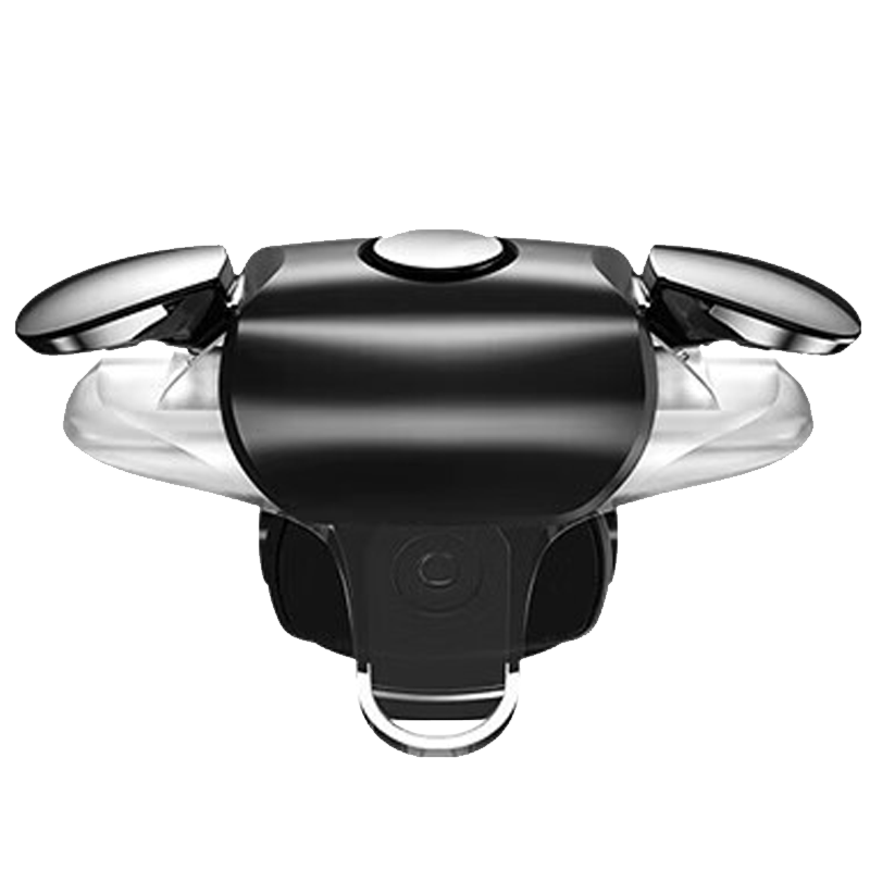 CangHua Transparent No-Obstruction View Mobile Automatic Four-Finger Shooting Press Gun Auxiliary Device with Mechanical Buttons, Mouse-Like Feel, Gaming Accessory for PUBG Mobile on Android And iOS