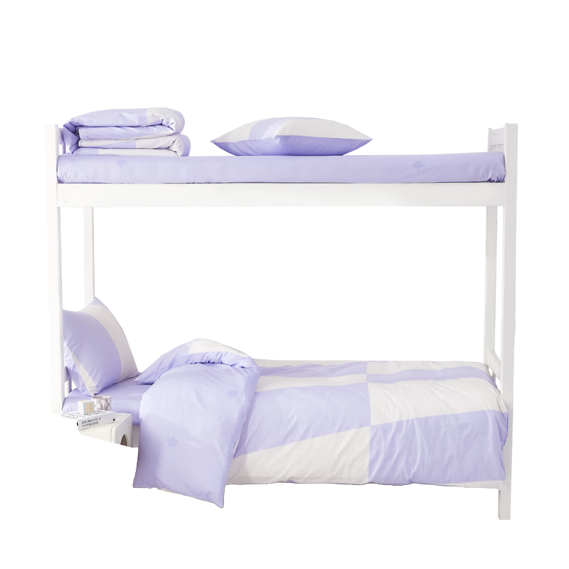MERCURY Kids Three-Piece Bedding Set, Class A 100% Pure Cotton Bed Sheet, Duvet Cover, Pillowcase, Single Bed for Dormitory Students, 150*210cm