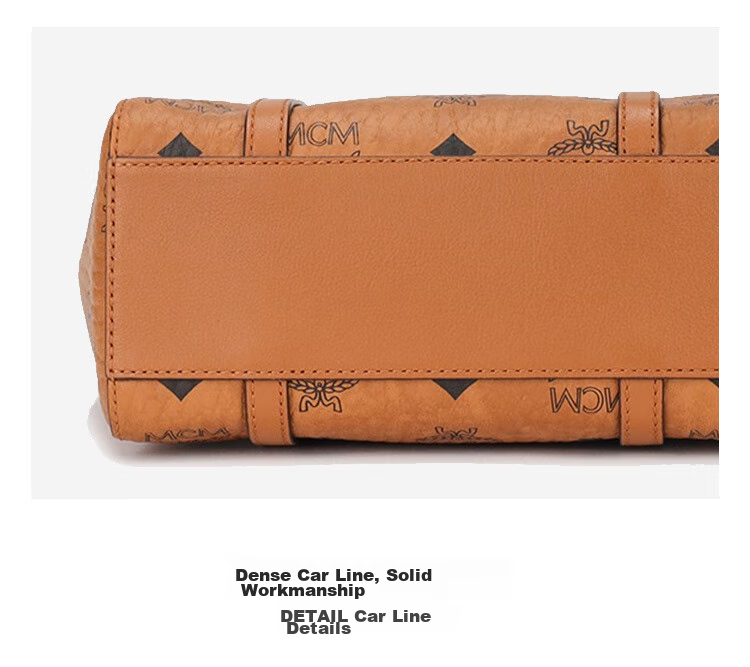 MCM TONI Mini Tote Bag, Basket Bag, Crossbody Bag, Cognac Color Gift 9