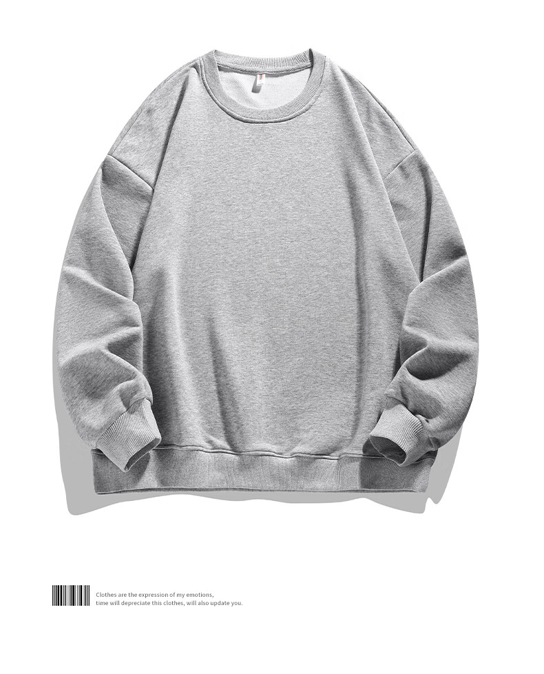 Foss Phil American-Style Deconstructed Sweatshirt for Men, Spring And Autumn Casual Regular Shoulder Loose Versatile Long-Sleeve T-Shirt HT25686 9