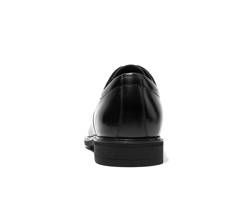Aokang Men's Comfortable Business Dress Shoes Round Toe Waxed Lace-Up Simple Office Shoes Black Size 38 13