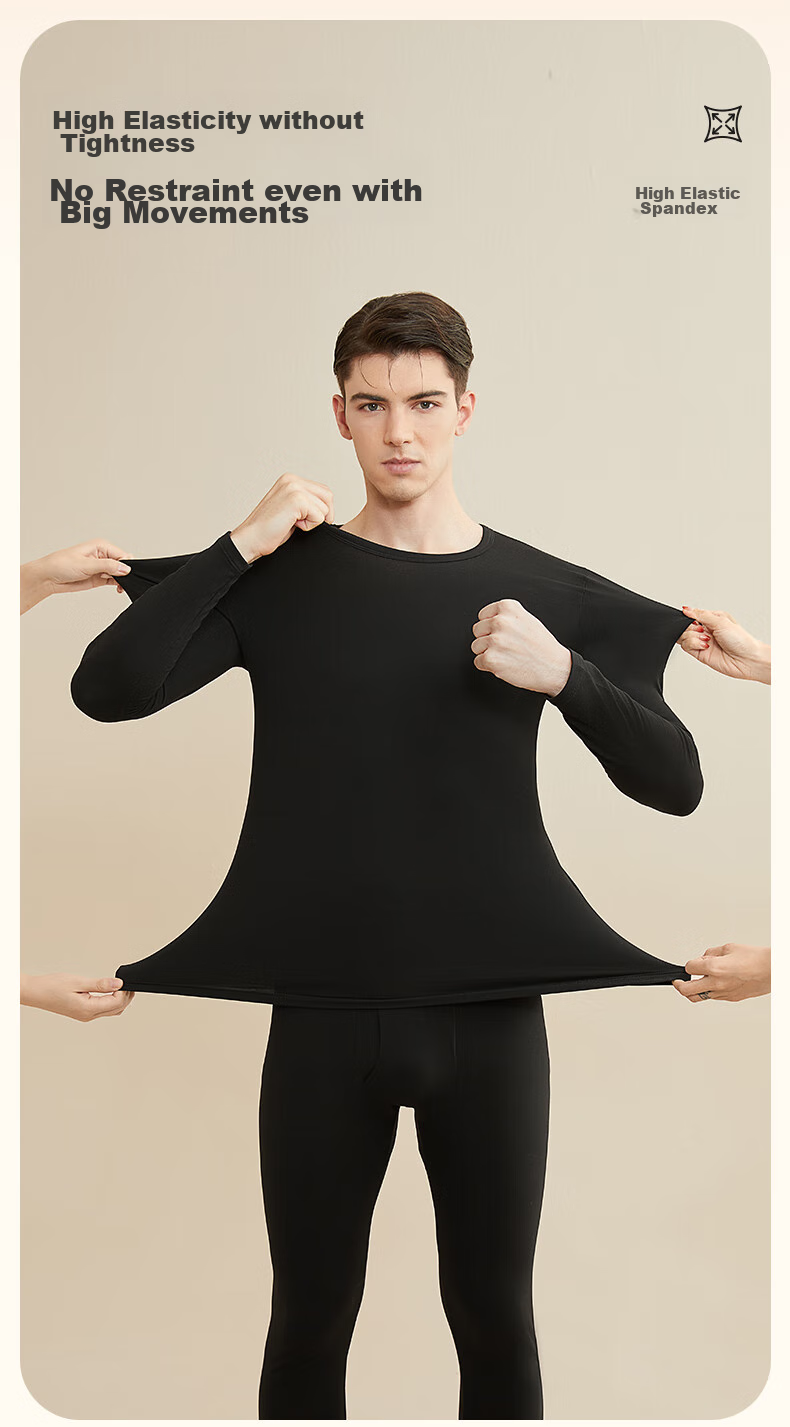 MiiOW 2025 New Thermal Underwear for Men, Coconut Oil Moisturizing, 7A Antibacterial, Heat-Generating, Lightweight, Autumn Undershirt And Pants Set 11