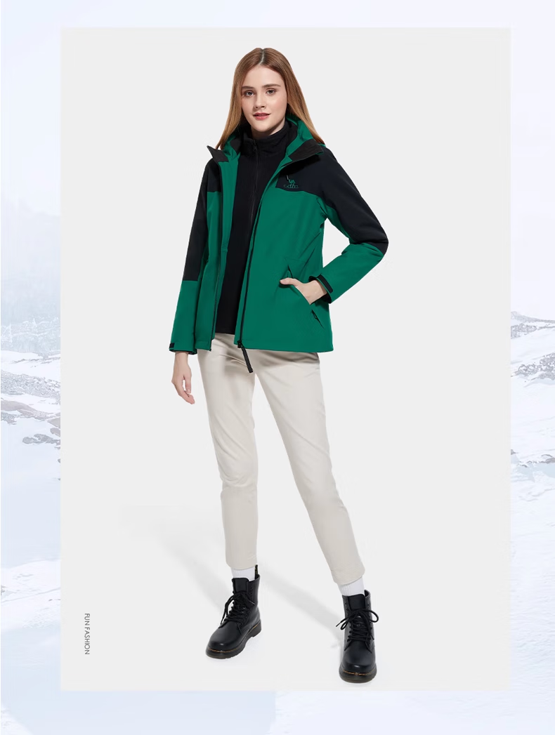 CAMEL Windbreaker for Men And Women, Couples Style, Moisture-Wicking, Cold-Resistant, Warm Fleece Three-In Mountaineering Jacket A1W13a1118 20