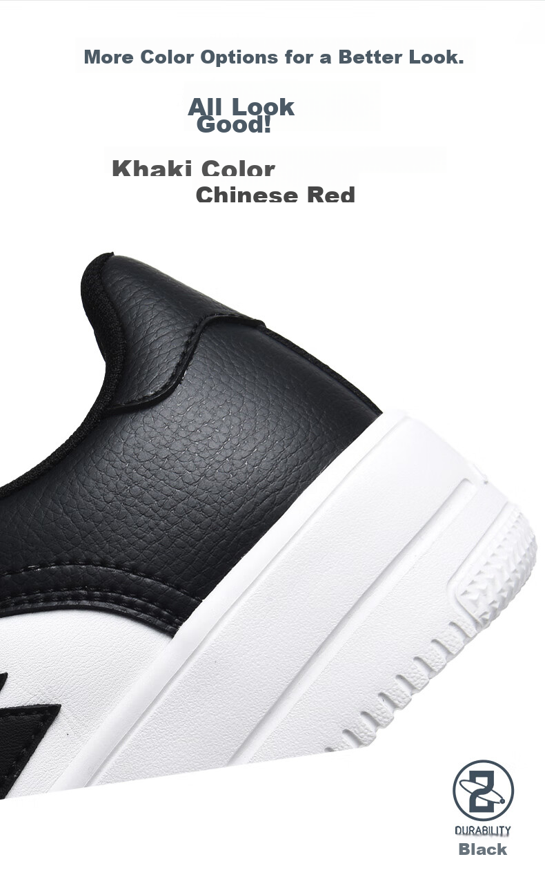 LOTTO Men's Skateboard Shoes with Shock Absorption And Rebound, Soft-Soled Lightweight Versatile Low-Top Casual Sneakers 8035 White/black 41 8