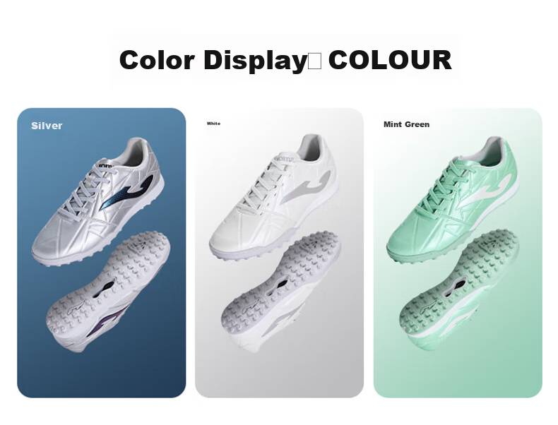 JOMA Kangaroo Leather Soccer Shoes with TF Turf Studs, Non-Slip, Wear-Resistant Professional Football Training Shoes, Mint Green, Size 39 16