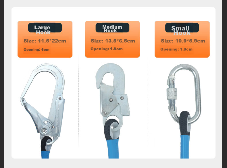 Geermu Single-Waist Safety Belt with Small Hook, 1.8 Meters, National Standard Electrical Safety Rope with Hook GM3617 10