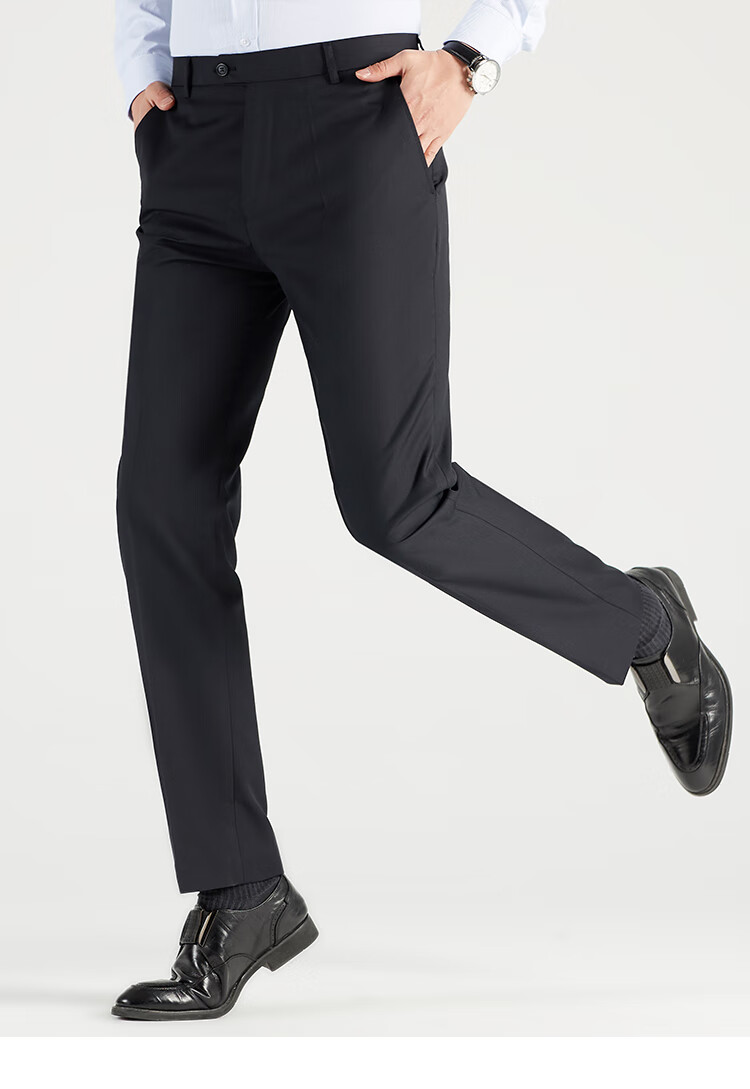 ROMON [Wrinkle-Resistant And No-Iron] Lightweight Dress Pants for Men, Casual Business Straight-Leg Trousers for Young And Middle-Aged Men, Dad's Long Pants 5