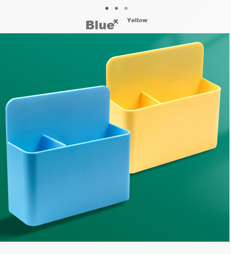 AUCS Magnetic Pen Holder Storage Box, Magnetic Whiteboard Blackboard Eraser Greenboard Pencil Case Chalk Box Whiteboard Eraser Pen Rack Storage Shelf for Kitchen Office Home Use Magnet, Yellow/large 3