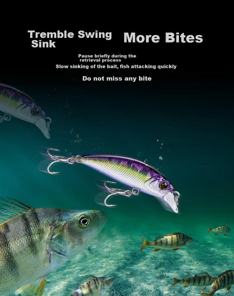 Guowangluya Rice Noodle Sinking Micro Lure Artificial Bait for Freshwater Bass, Bionic Imitation Bait, 3.6g/LZ01 Color 4