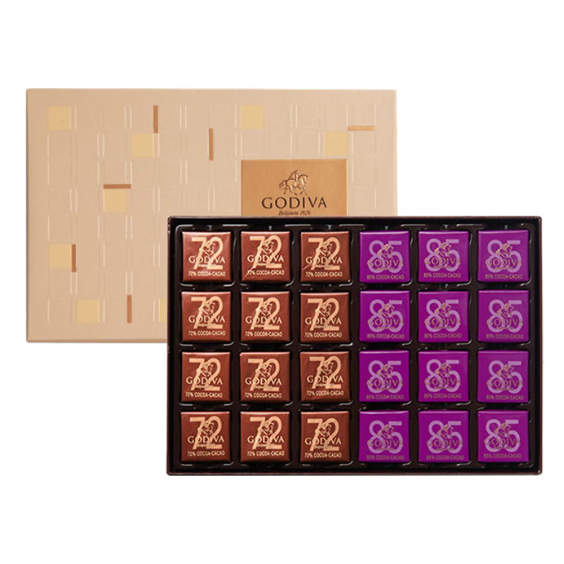 歌帝梵（Godiva）醇黑系列巧克力礼盒装 36片180g 休闲零食糖果 生日礼物送女友