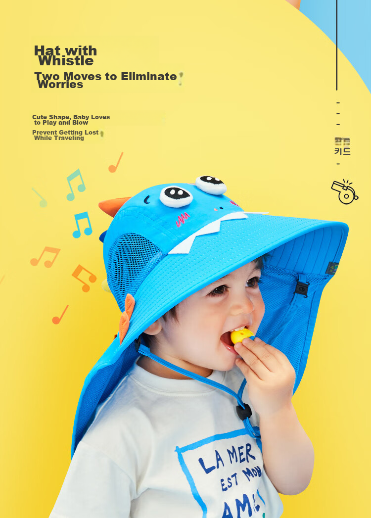 Lemonkid Children's Sun Protection Hat, Summer Baby UV Protection Sun Hat, Boys' Sun Hat, Girls' Parent-Child Fisherman Hat 12