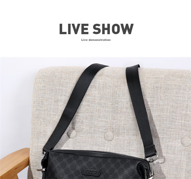 GOLF Shoulder Bag for Men, Printed Water-Resistant Large Capacity Trendy Crossbody Bag, Multifunctional Hand-Held Bag, Casual Fashion Waist Pack 5I597258J Black 18