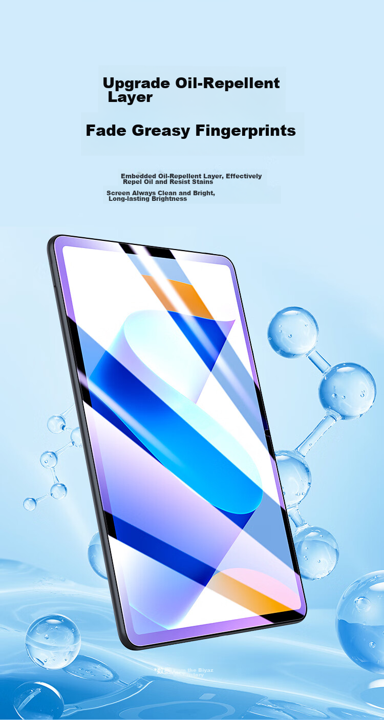 BIAZE Tempered Glass Screen Protector for Huawei MatePad 11 2023 Model Tablet, 11-Inch Blue Light Film, Wear-Resistant, Scratch-Resistant, Full Screen Coverage, Protective Film PM161-Blue Light 5
