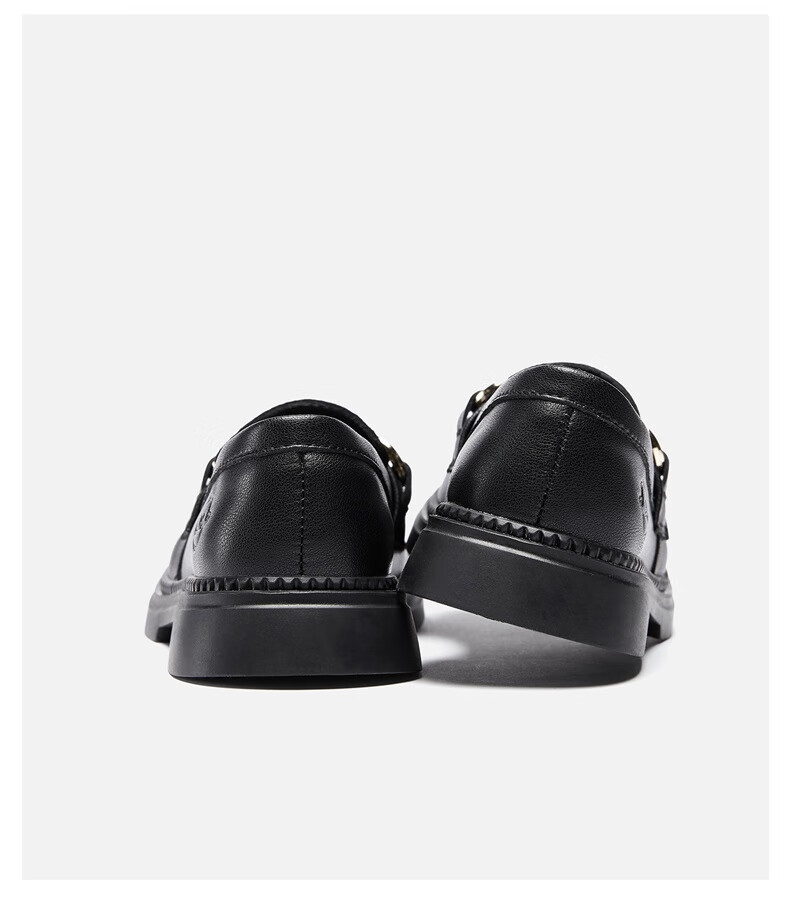 Eierkang Black Leather Girls' Princess School Shoes Non-Slip Student Performance Shoes Black Size 29 8