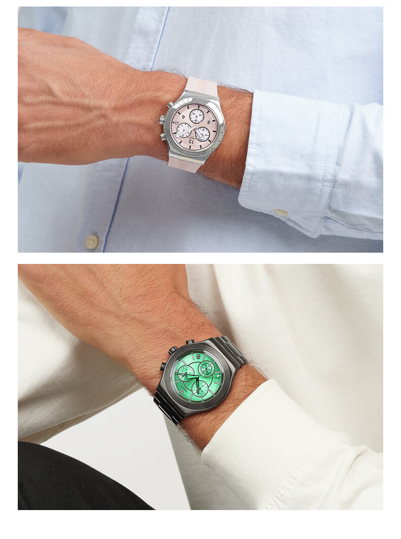 Swatch Swiss Watch, Three-Eye Chronograph Trendy Business Men's Quartz Watch, Holiday Gift, Canyon Explorer 6