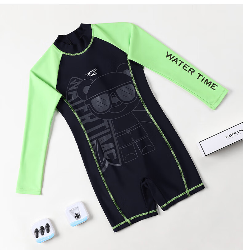 WATERTIME / Shuichuan Children's Swimwear Summer Boys' One-Piece Long-Sleeve Professional Swimsuit for Older Boys And Men's Babies 12 6