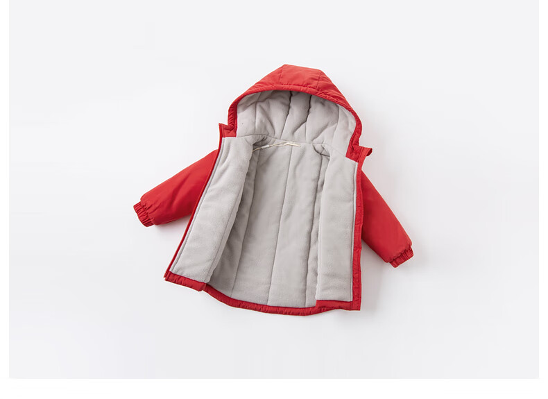 DAVE & BELLA Children's Clothing, New Year's Jacket for Boys And Girls, Autumn And Winter Outerwear, Hooded Top for Kids, Baby Clothes with Fleece Lining 19