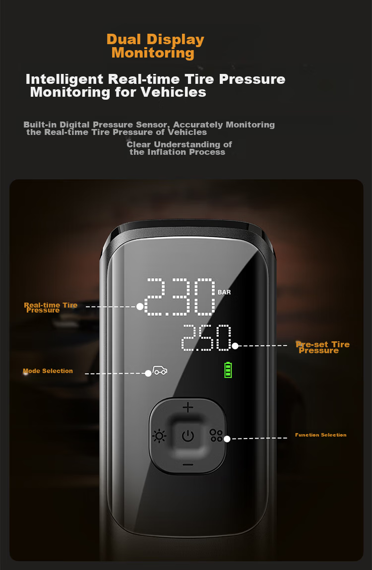 NEWO Car Air Pump, Tire Inflator for Vehicles, Bicycle And Electric Bike, Portable Wireless Pressure Gauge, Lixiang I9 11