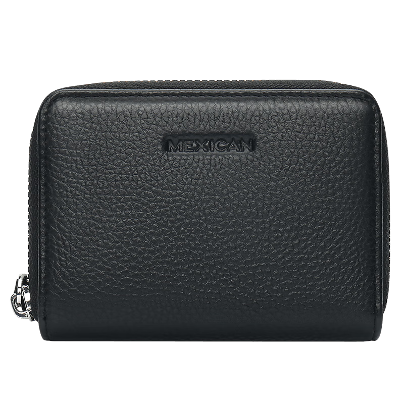 MEXICAN Men's Card Holder, Anti-Magnetic, Anti-Theft, Top-Layer Cowhide, Bank Card Wallet, Driver's License Holder, Horizontal Style Document Case