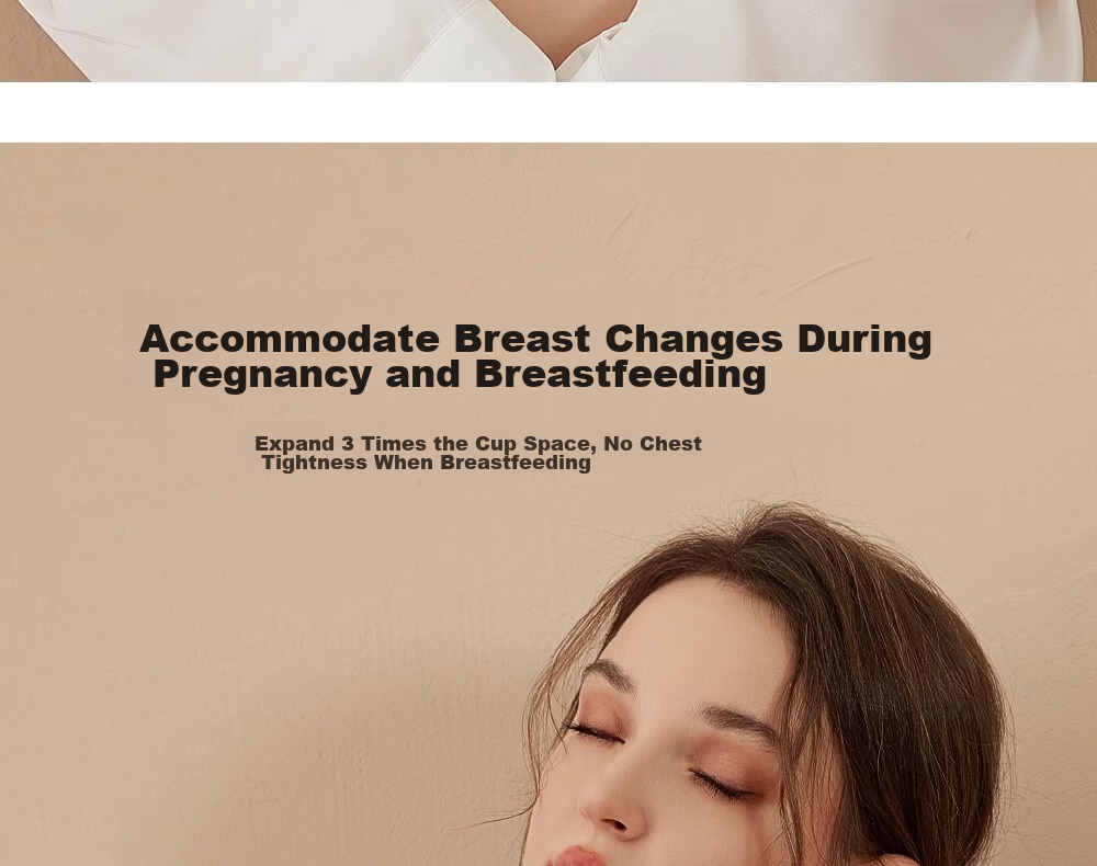 FENYE Maternity Nursing Bra, Comfortable Postpartum Breastfeeding Brassiere, Push-Up And Anti-Sagging Bra for Pregnant Women, 3XL 10