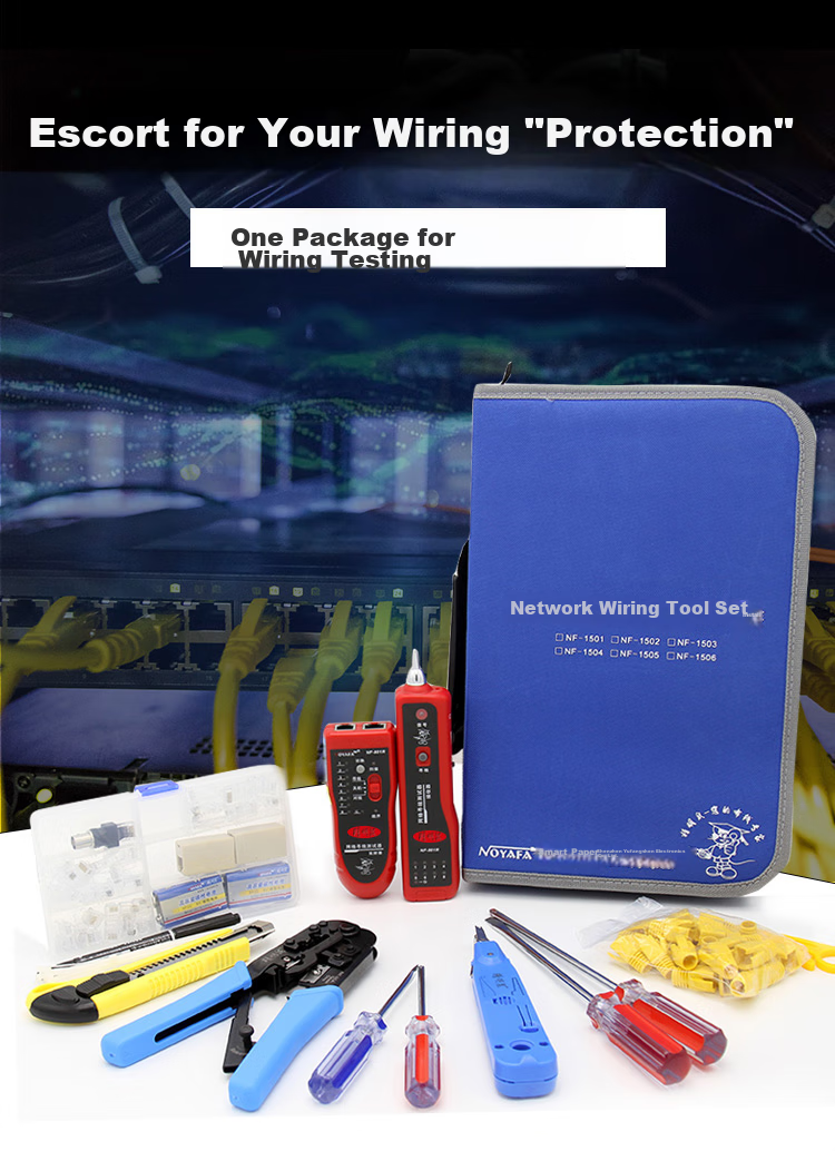Jingmingshu NF-1206 Network Tool Kit, Network Cable Crimper, Cable Tester, Wire Stripper, RJ45 Connectors, Network Tools, Network Tool Set 2