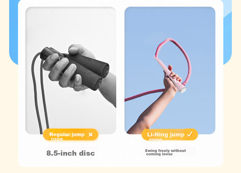 Li-Ning Steel Wire Jump Rope for Speed Competition, Middle School Entrance Exam, Primary And Secondary School Students, Children's Professional Speed Competition, Ultra-Light Rope 9
