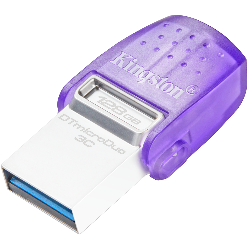 Kingston 128GB Type-C USB3.2 Gen1 Large Capacity Phone And Computer Flash Drive DTDUO3CG3 Dual Interface Read Speed 200MB/s Compatible with Android And Apple Flash Drives