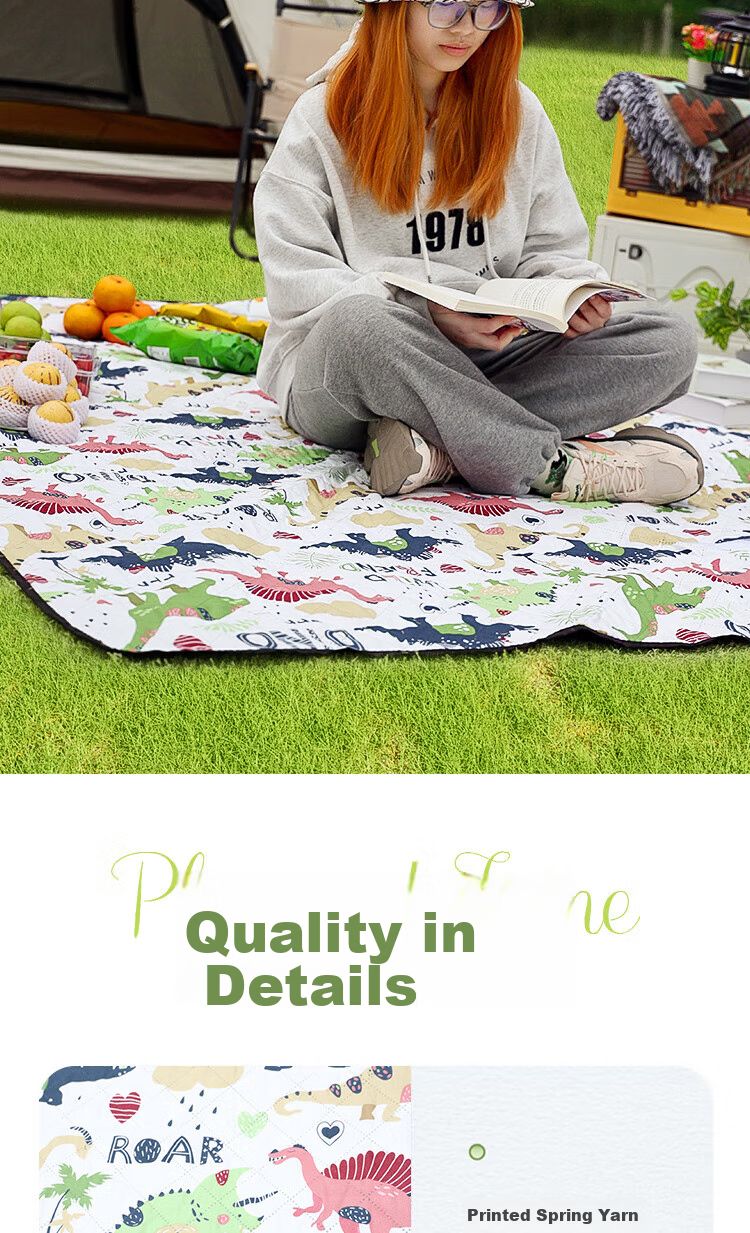 OFEIS Ultrasonic Picnic Mat, Thickened Moisture-Proof Pad, Outdoor Waterproof And Moisture-Proof Camping Mat, Thickened Tent Ground Cloth And Floor Mat 10