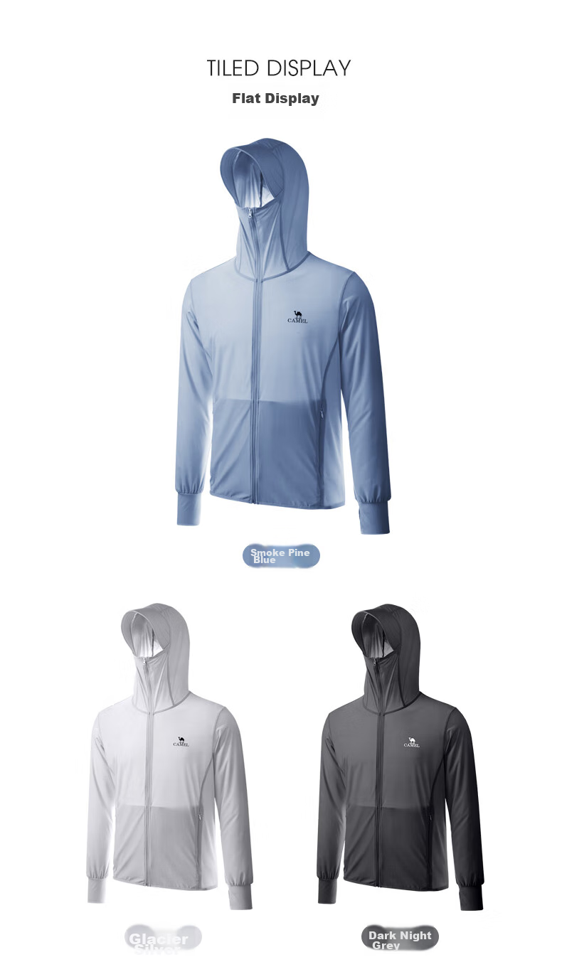 CAMEL Ice Mountain Sun Protection Clothing 1.0 Men's UV-Resistant Original Yarn Cool Breathable Quick-Dry Jacket, Summer M13BA03100B 29