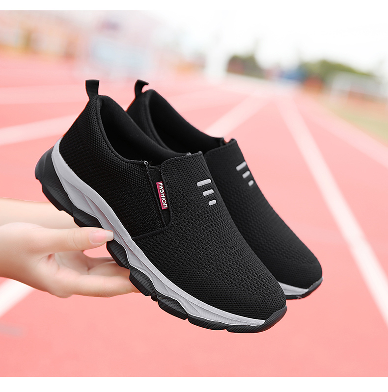 Pounise Middle-Aged And Elderly Walking Shoes, Comfortable And Lightweight Mom Shoes for Women, PYX-LK6952, Black, Size 37 17