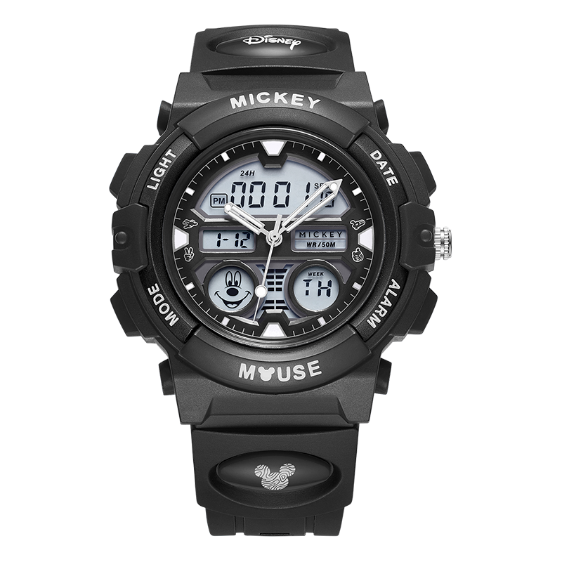 Disney Mickey Mouse Collaboration High School Entrance Exam Special Waterproof Sports Watch for Middle And High School Students, Children's Electronic Watch