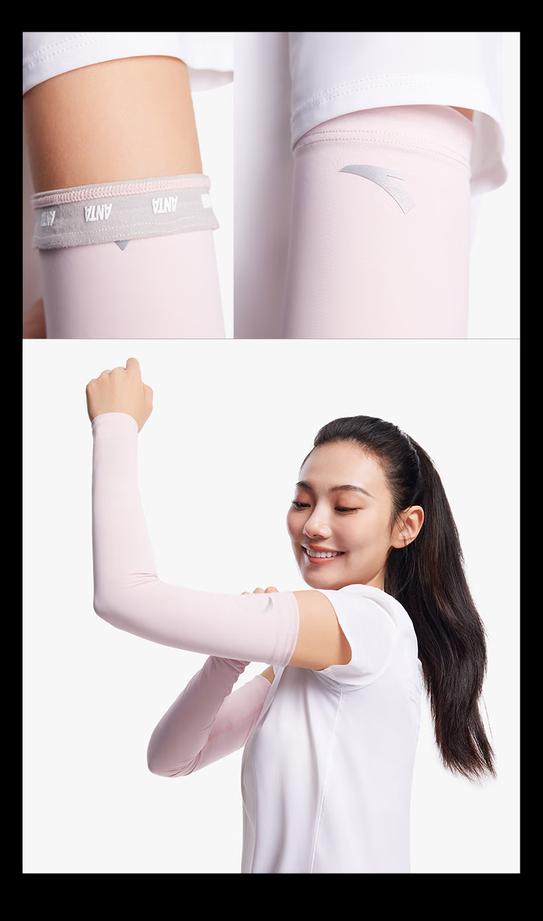 ANTA Ice Silk Cooling Arm Sleeves for Men And Women, UV Protection Sunscreen Running Cycling Basketball Arm Guards, Purple One Size Fits All 4