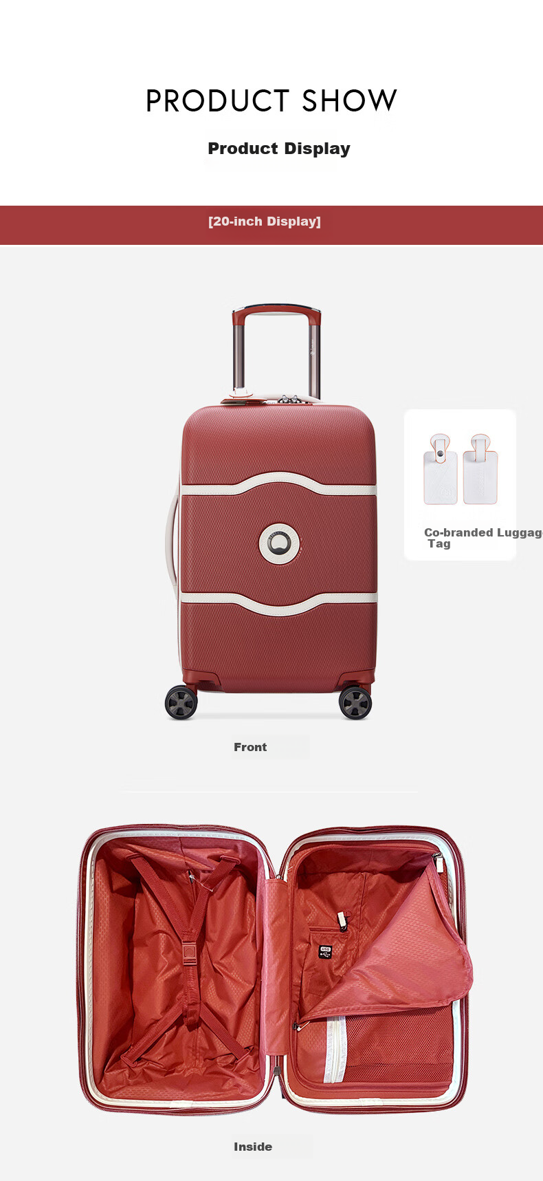 DELSEY French Luggage, Orchid Color, 24-Inch Large Capacity Suitcase with Password Lock, Business Travel Case 9