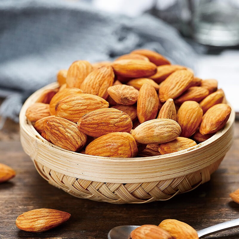 新边界 盐焗巴旦木仁400g 每日坚果扁核桃仁坚果炒货休闲零食小吃