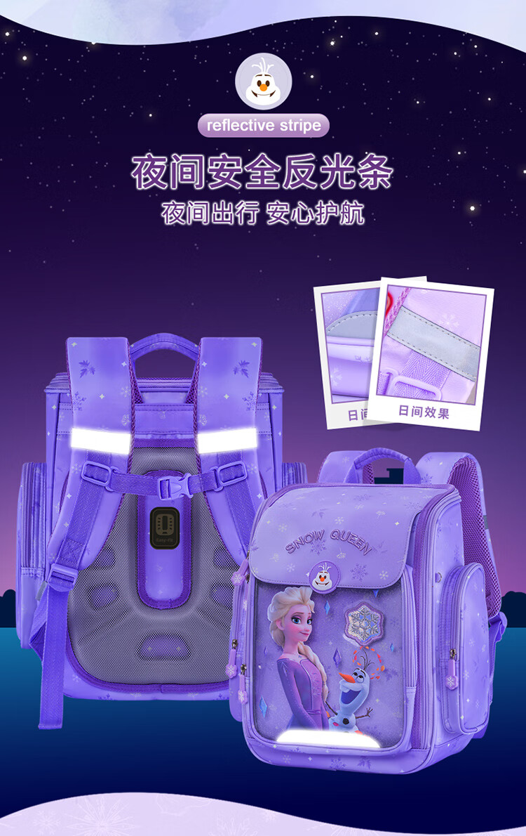 Disney Backpack for Girls, Elementary School Students Grades 1-3, Spine Protection, Load Reduction, Stylish Children's Backpack, Birthday Gift, Back-To And Graduation Gift 3