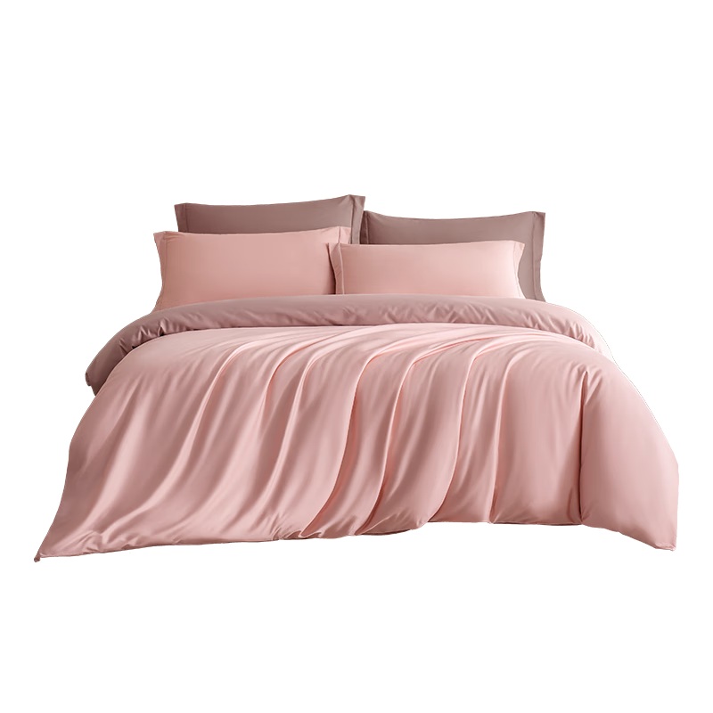 JD Original, 60-Piece Pure Cotton Bedding Set, 100% Xinjiang Long-Staple Cotton, Sateen Fabric, Class A Bedding, Luxurious High-End Bedsheet, Duvet Cover, Quilt, for 1.8-Meter Bed, Cherry Blossom Cheese Patter